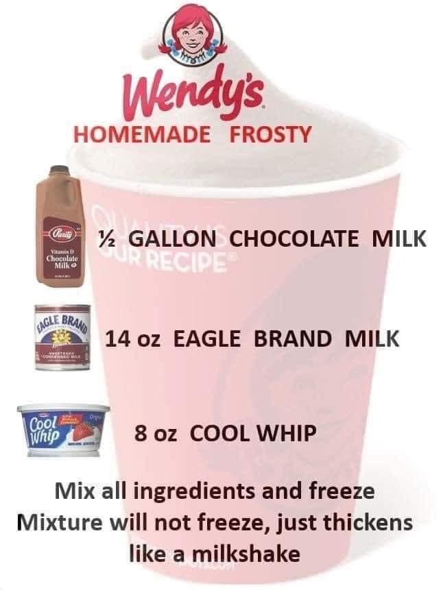 Homemade Wendy’s Frosty’s Easy Recipes