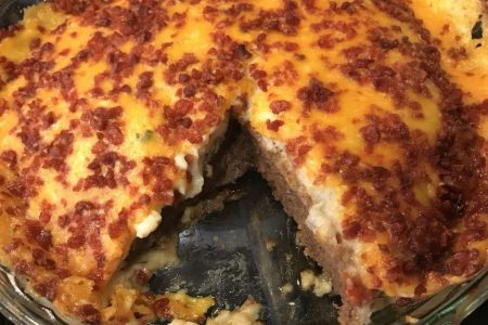 Cheesy Loaded Meatloaf Casserole